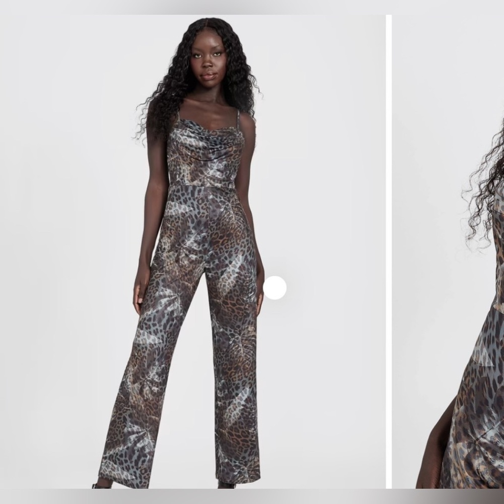 Guess Leopard Print Jumpsuit